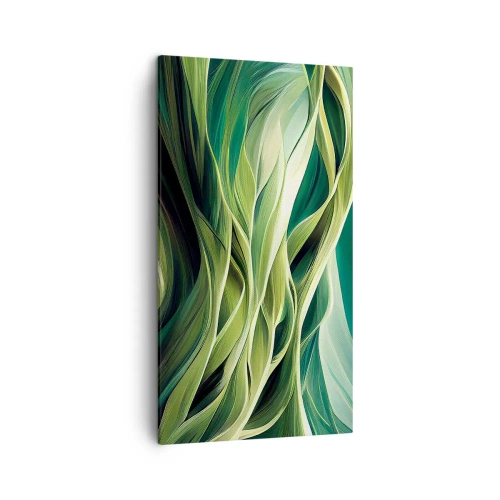 Schilderen op canvas - Abstract groen spel - 45x80 cm