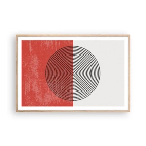 Een poster in een licht eiken lijst - Op de kop geslagen - 91x61 cm