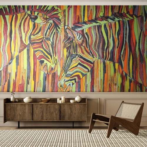 Fotobehang Premium Sand - Dus jij ook... - Abstractie, Ribben, Deel - 100x70 cm