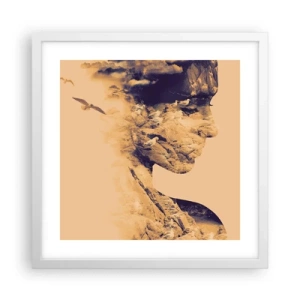 Poster in een witte lijst - Van nature mooi - 40x40 cm