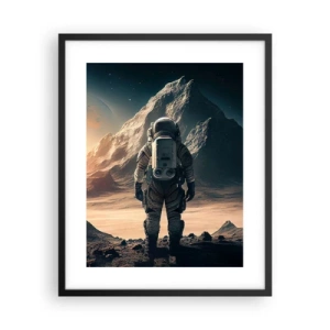 Poster in een zwarte lijst - Nieuwe uitdaging - 40x50 cm