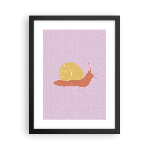 Poster in een zwarte lijst - Er is geen haast - 30x40 cm