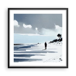 Poster in een zwarte lijst - Alleen - 50x50 cm