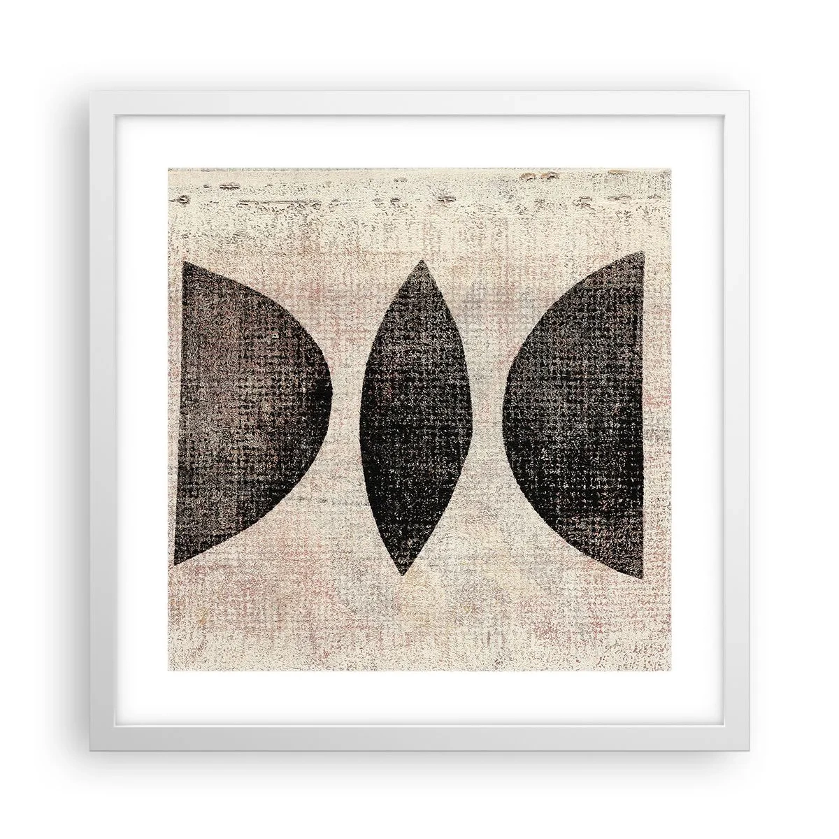 Poster in een witte lijst - etnische abstractie - 40x40 cm