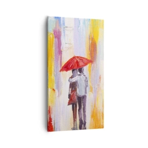 Schilderen op canvas - Laat het maar regenen - 55x100 cm