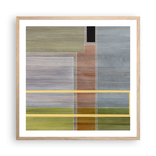 Een poster in een licht eiken lijst - Eenvoudig en rustig - 60x60 cm