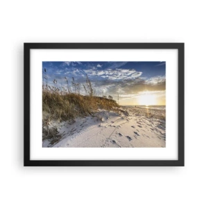 Poster in een zwarte lijst - Een uitnodiging voor een wandeling - 40x30 cm