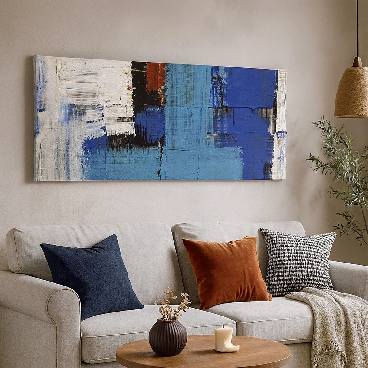 Schilderen op canvas - Het geheim van blauw - 30x30 cm