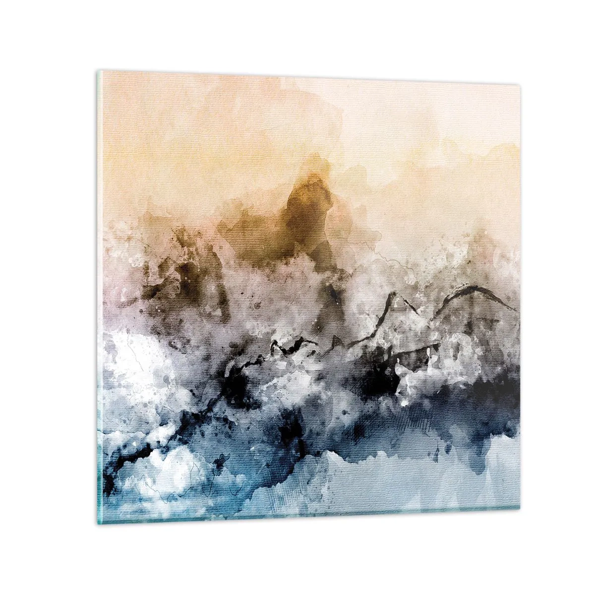 Schilderen op glas - Verdronken in een wolk van mist - 40x40 cm
