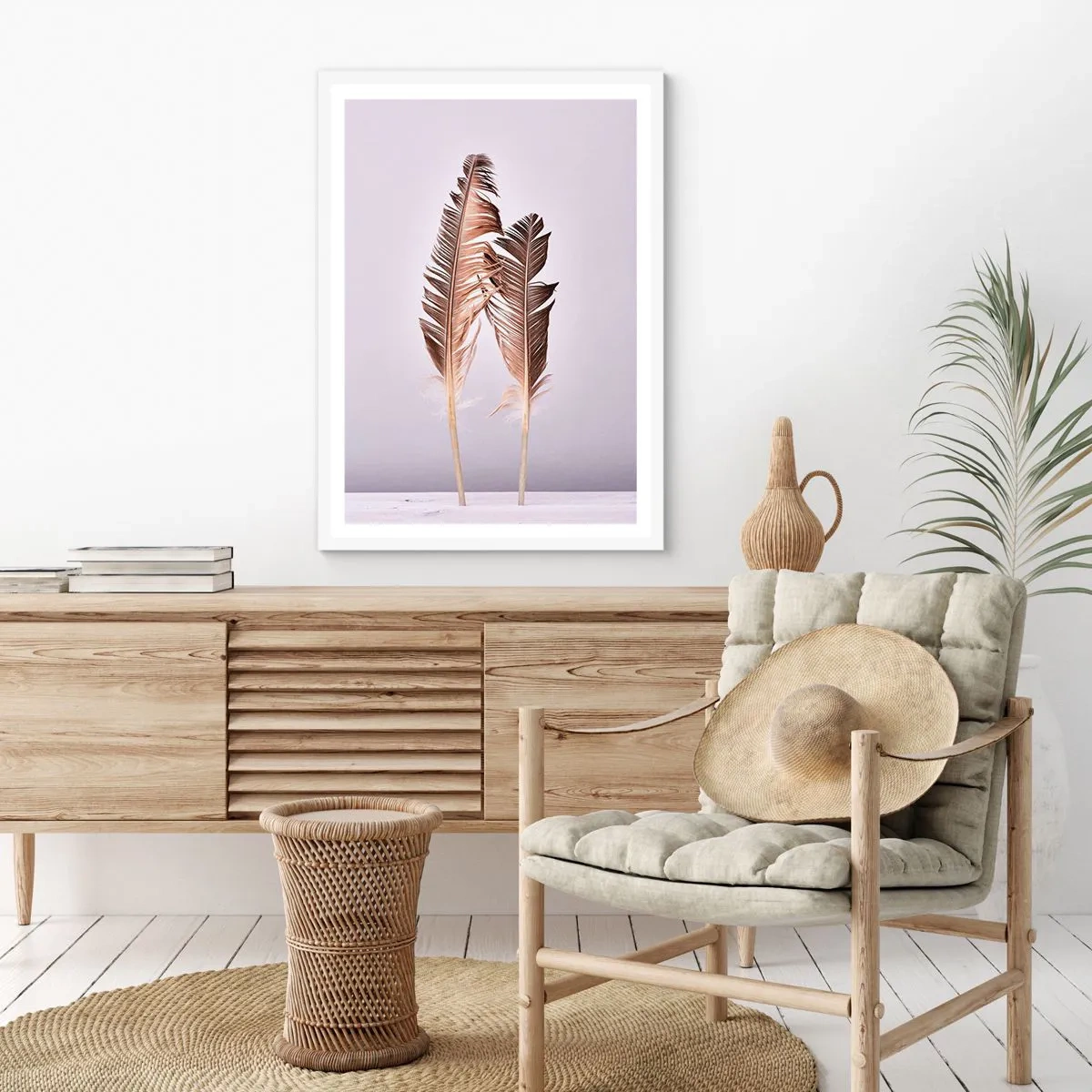 Poster in een witte lijst - Tegen het niets - 50x70 cm