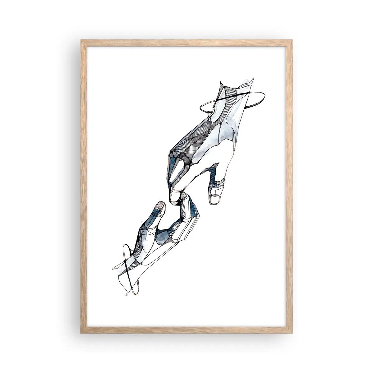 Een poster in een licht eiken lijst - Een goed gebaar - 50x70 cm