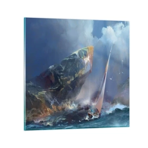Schilderen op glas - Wie de moed heeft, wint - 30x30 cm