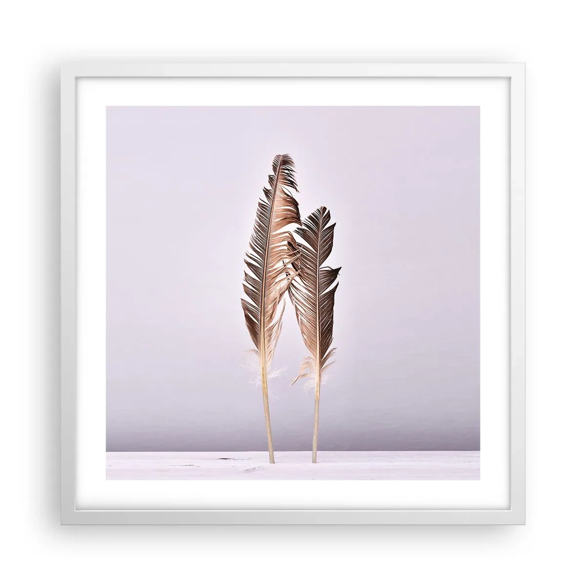 Poster in een witte lijst - Tegen het niets - 50x50 cm