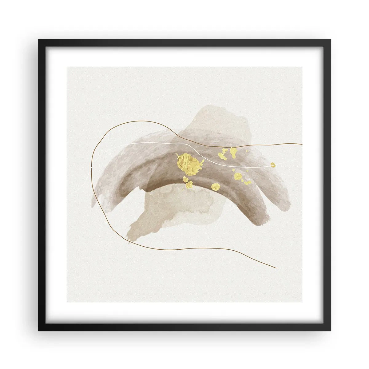 Poster in een zwarte lijst - Ontmoet in de ruimte - 50x50 cm