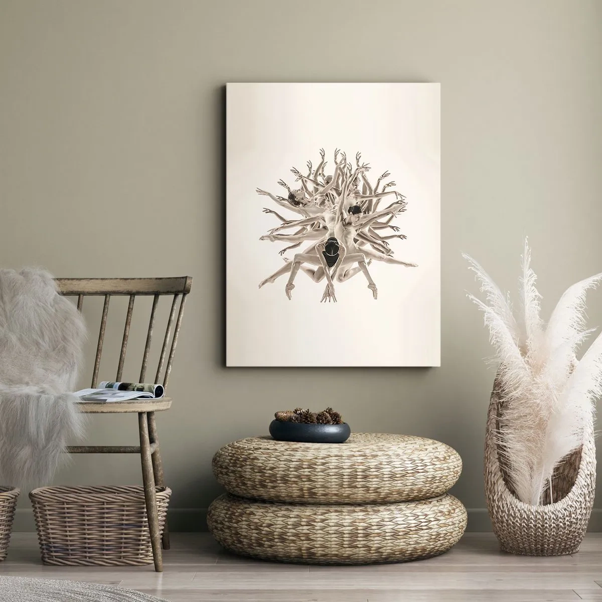 Schilderen op canvas - Bloeiend in dans - 65x120 cm