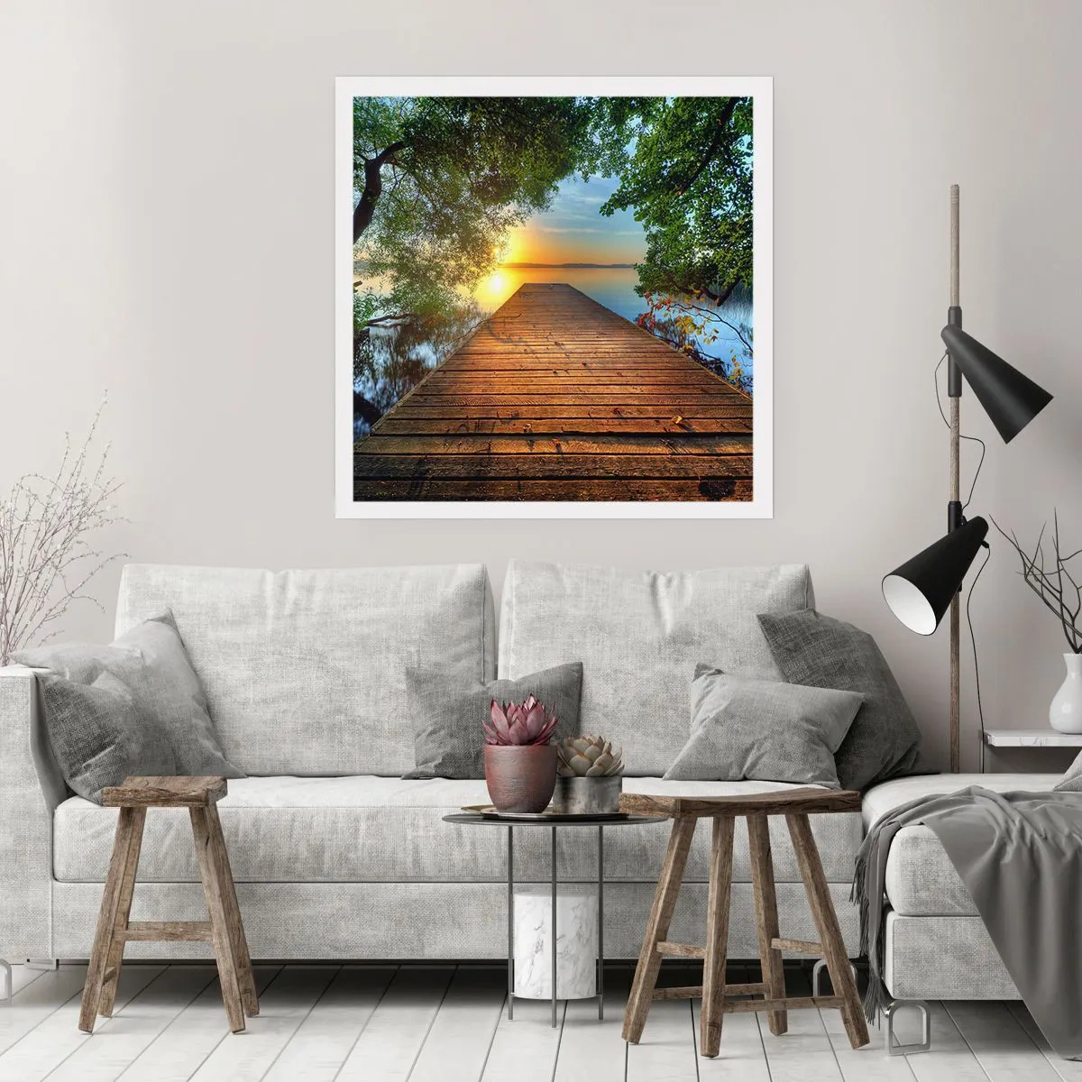 Poster - Neem de tijd, ga zitten - 40x40 cm