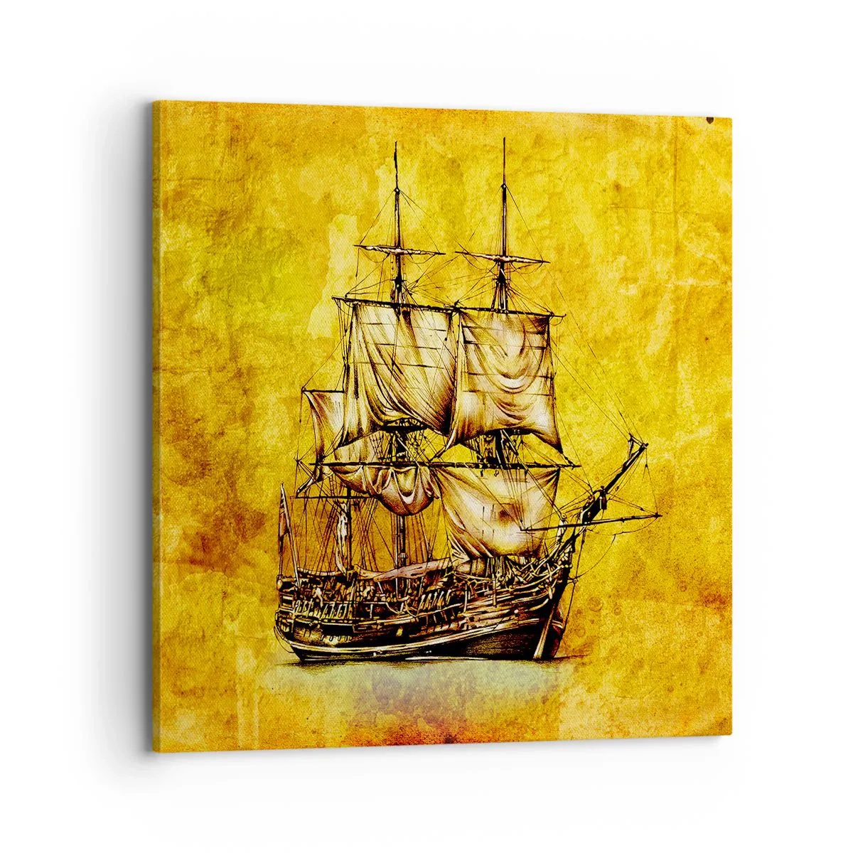 Schilderen op canvas - Richting Tortuga! - 70x70 cm