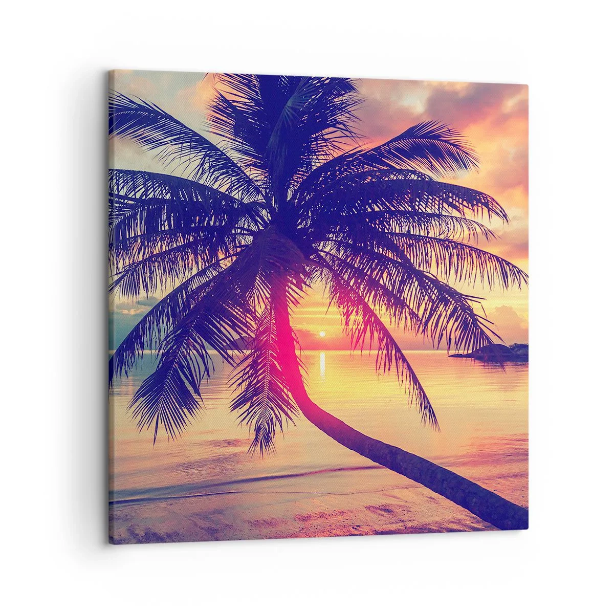 Schilderen op canvas - Avond onder de palmbomen - 50x50 cm