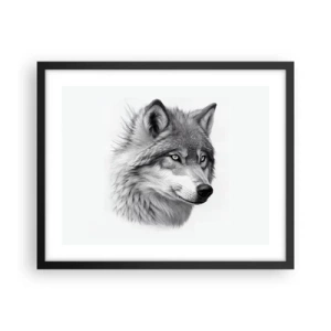 Poster in een zwarte lijst - Alfa – zonder twijfel - 50x40 cm