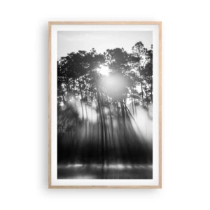 Een poster in een licht eiken lijst - Niet te stoppen zon - 61x91 cm