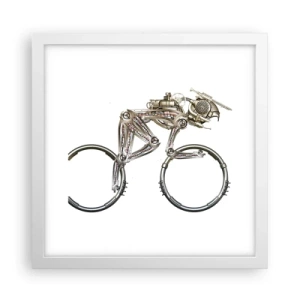 Poster in een witte lijst - Een prachtige machine - 30x30 cm