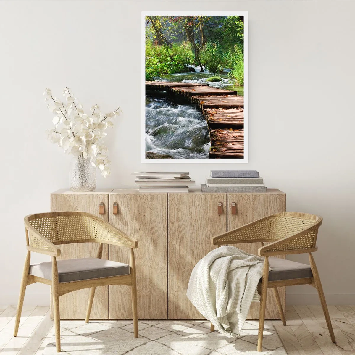 Poster - Boven de schuimige waterval - 61x91 cm