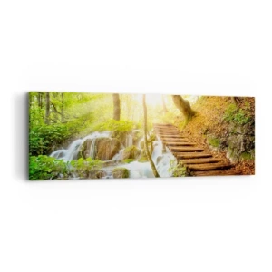 Schilderen op canvas - Een felbegeerde koelte - 90x30 cm