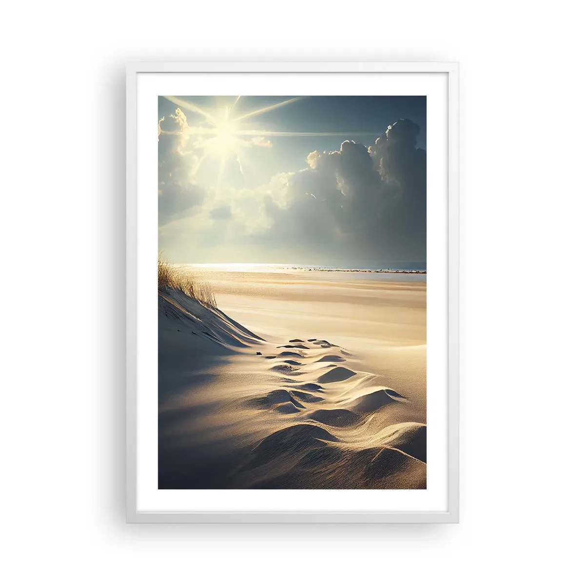 Poster in een witte lijst - Een rustgevend landschap - 50x70 cm