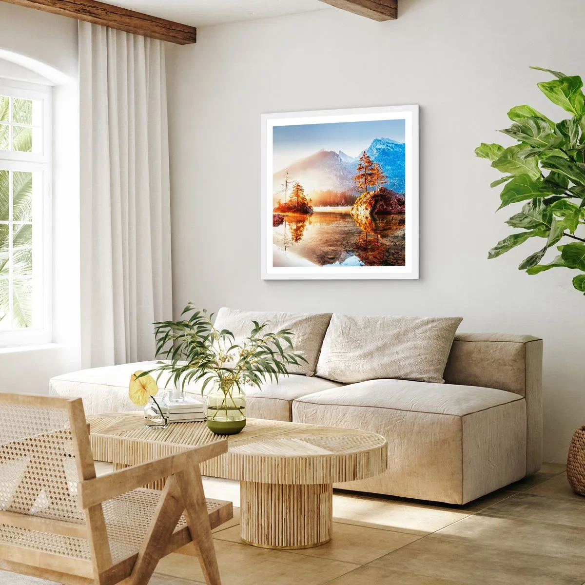 Poster in een witte lijst - De natuur in een nieuw licht - 30x30 cm