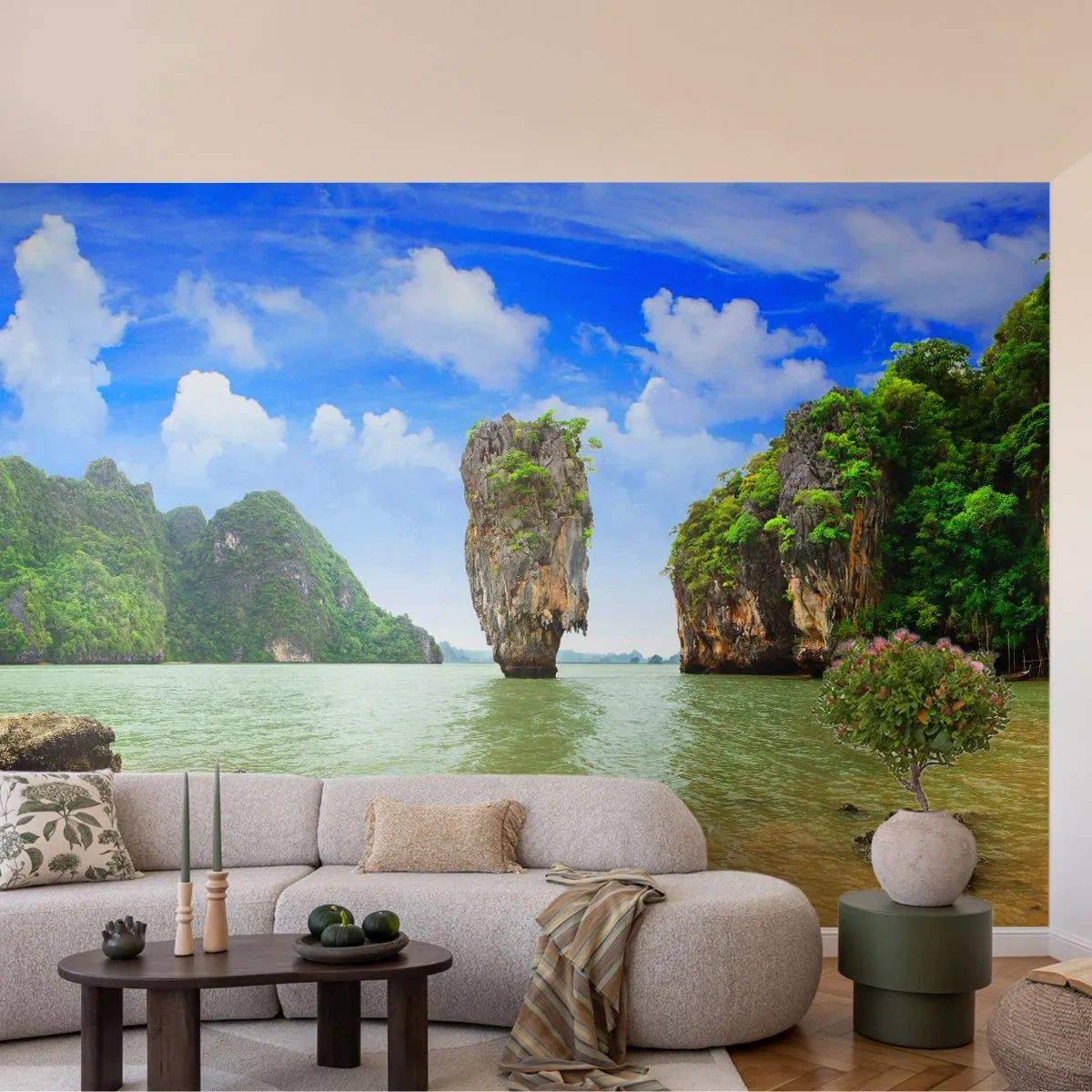 Fotobehang Premium Sand - Rotsachtige wonderen van de natuur - Landschap, Natuur, Tropen - 100x70 cm