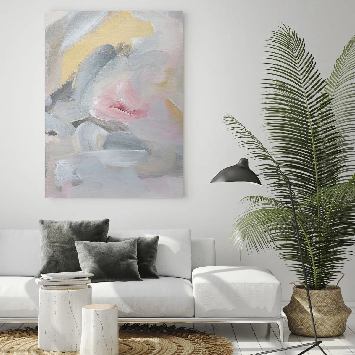 Schilderen op glas - In een pastelkleurige wereld - 80x120 cm