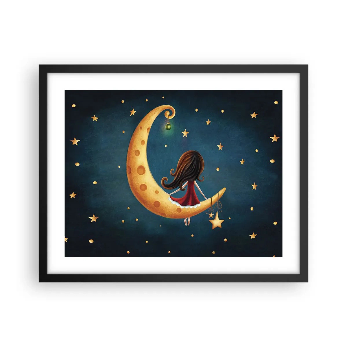 Poster in een zwarte lijst - Een keer… - 50x40 cm