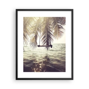 Poster in een zwarte lijst - Je kunt naar believen in de wolken slingeren - 40x50 cm