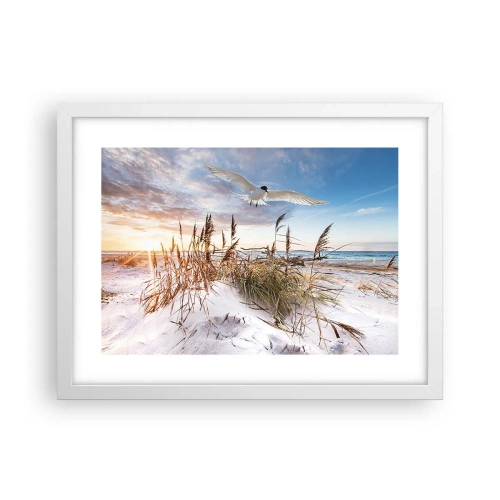 Poster in een witte lijst - Wind uit zee - 40x30 cm