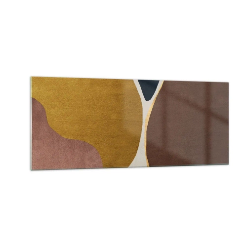 Schilderen op glas - Abstractie – een plek in de ruimte - 100x40 cm