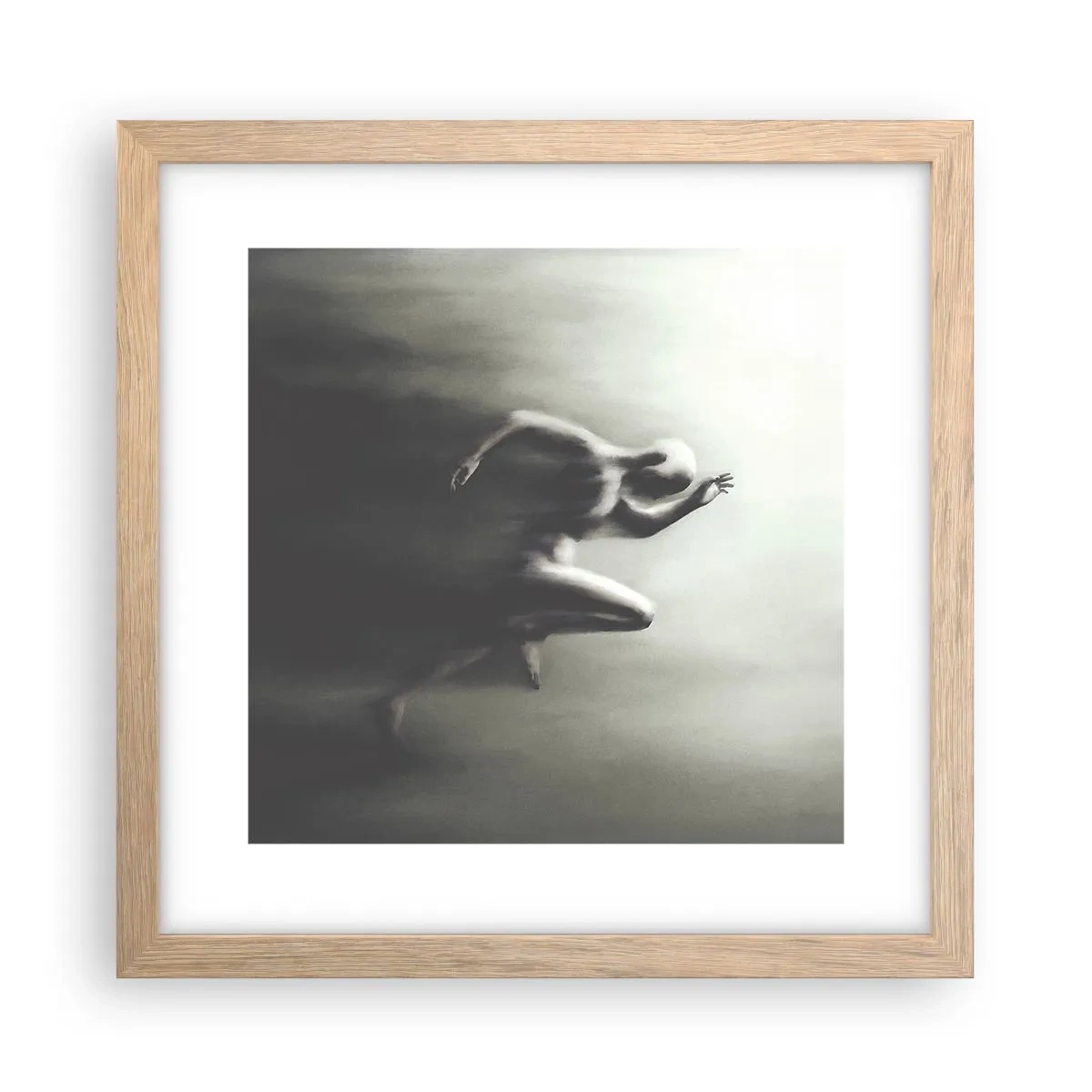 Een poster in een licht eiken lijst - Niet te stopen - 30x30 cm