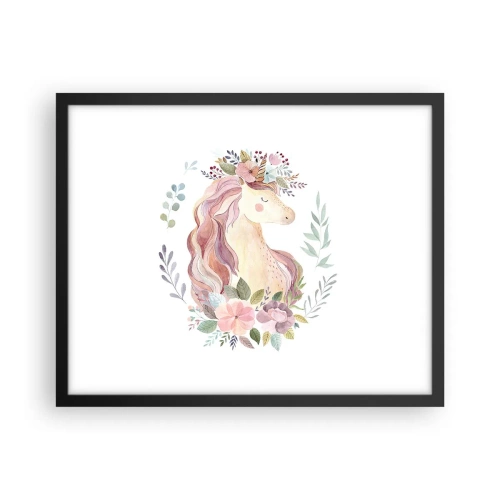 Poster in een zwarte lijst - Een uitnodiging in de wereld van sprookjes - 50x40 cm