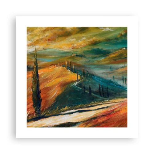 Poster - Toscaans landschap - 40x40 cm