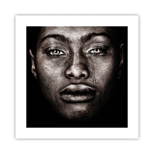Poster - een traan - 40x40 cm