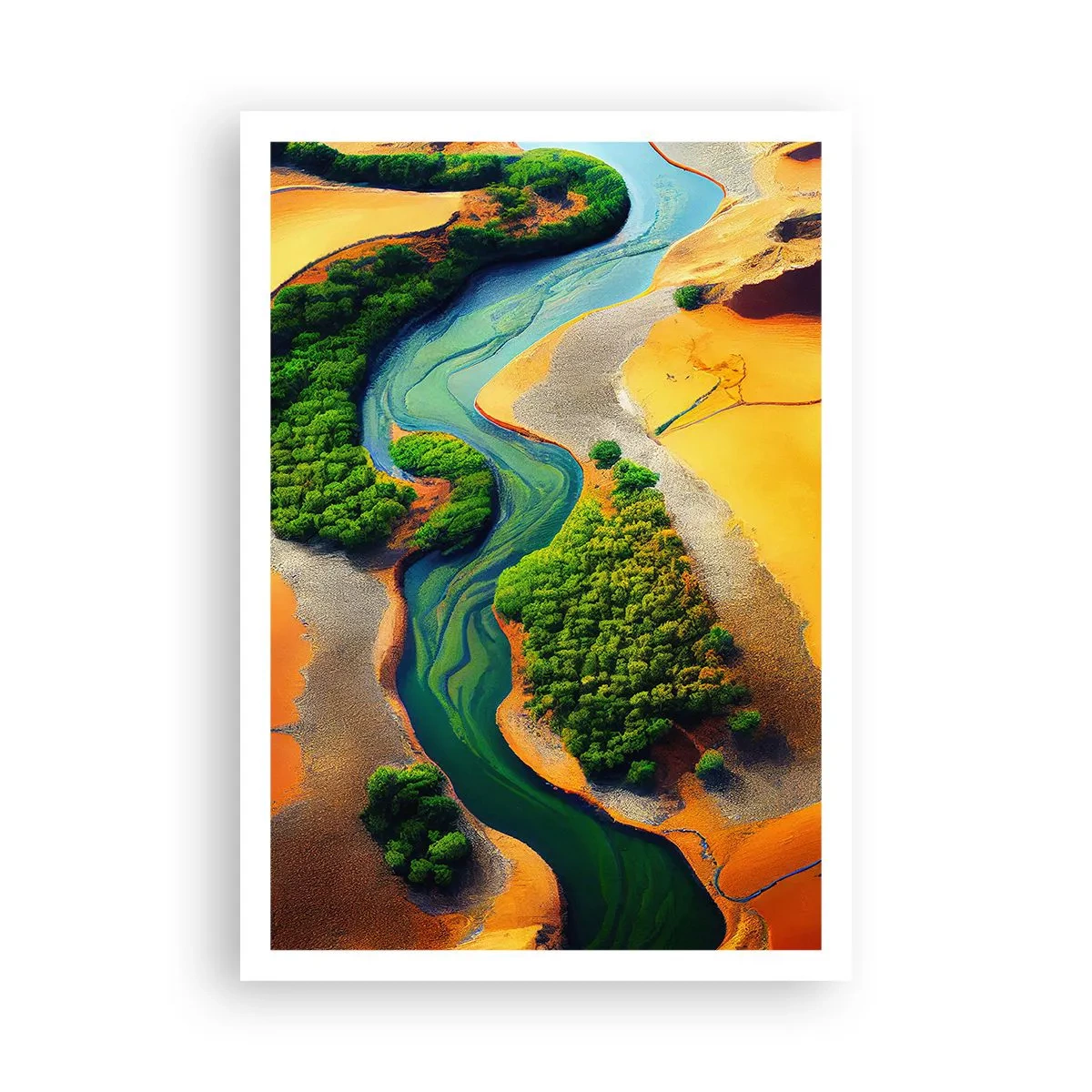 Poster - Levengevende rivier - 70x100 cm