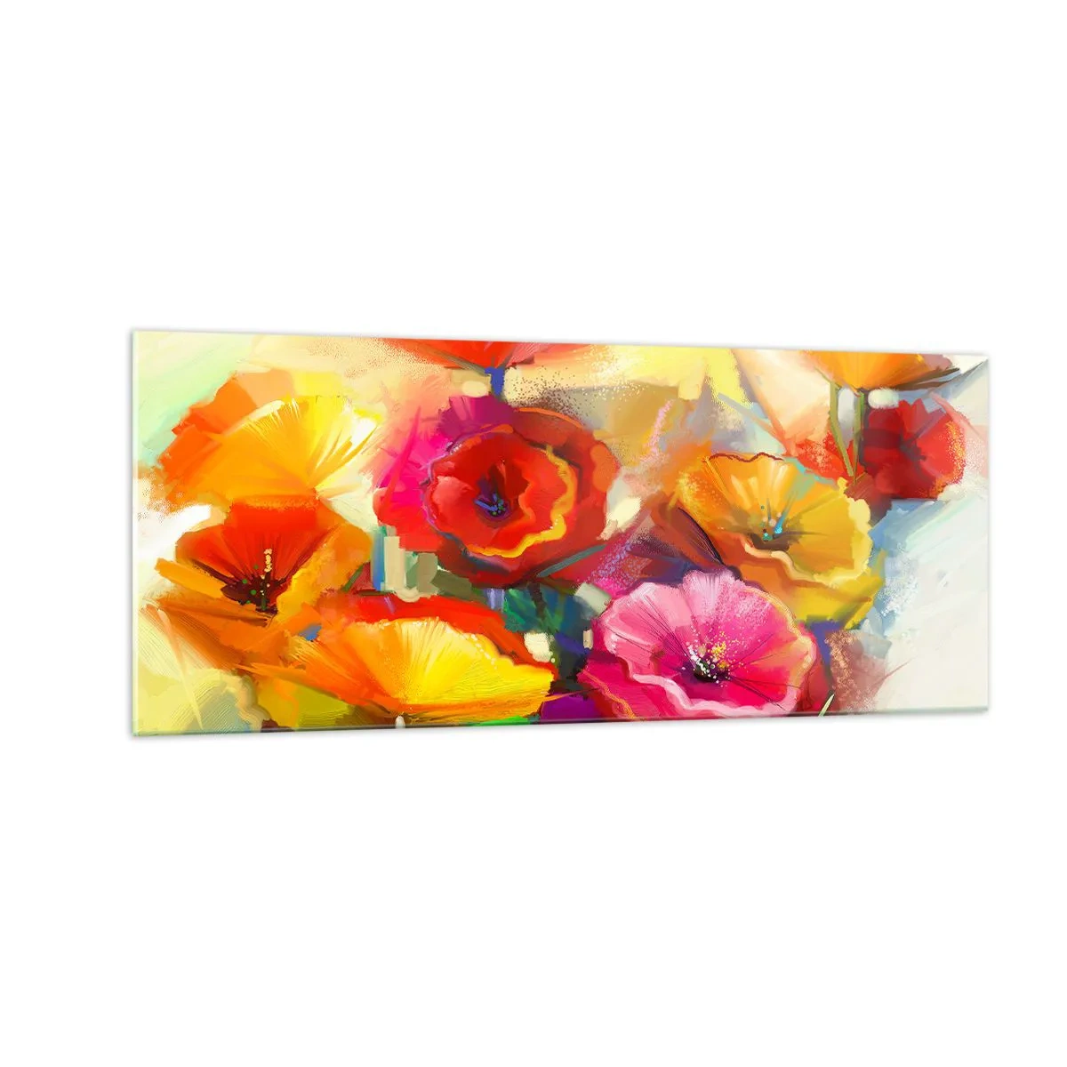 Schilderen op glas - Niet alleen rood - 100x40 cm