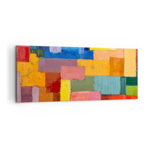 Schilderen op canvas - Elk is anders, allemaal kleurrijk - 100x40 cm