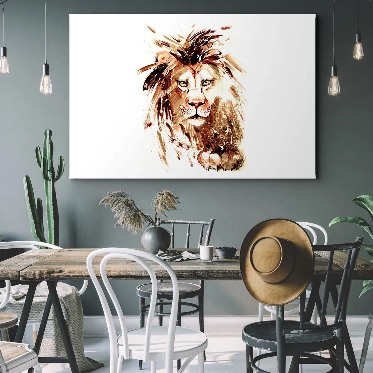 Schilderen op canvas - Kracht en waardigheid - 100x70 cm