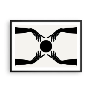 Poster in een zwarte lijst - Geheim teken - 70x50 cm