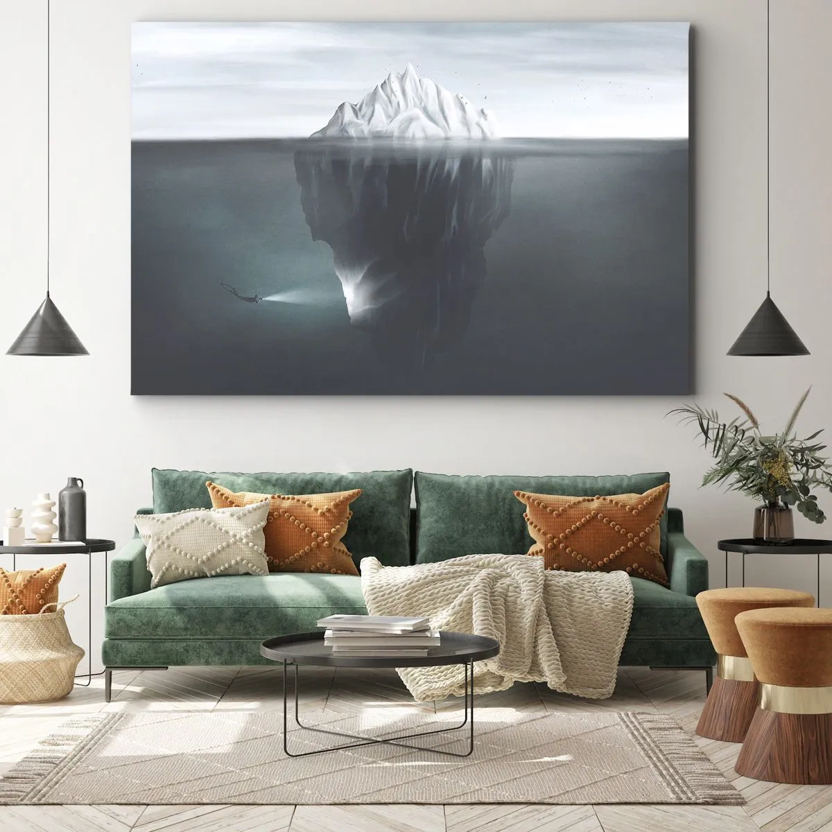 Schilderen op canvas - Onderwater mysterie - 120x80 cm