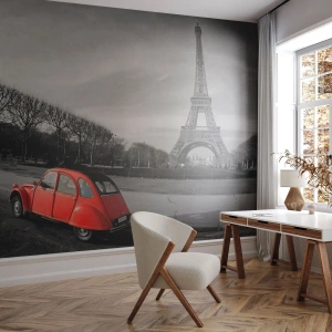 Fotobehang Premium Canvas - Meer Parijs dan Parijs zelf - Stad, Eiffeltoren, Parijs - 100x70 cm