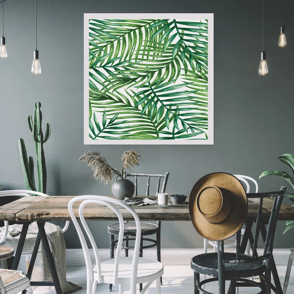 Poster - Onder de groene luifel - 40x40 cm