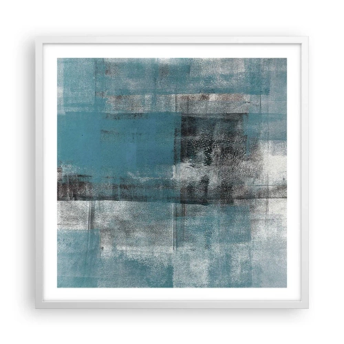 Poster in een witte lijst - Water en lucht - 60x60 cm