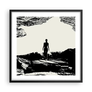 Poster in een zwarte lijst - Een nieuwe kijk - 50x50 cm