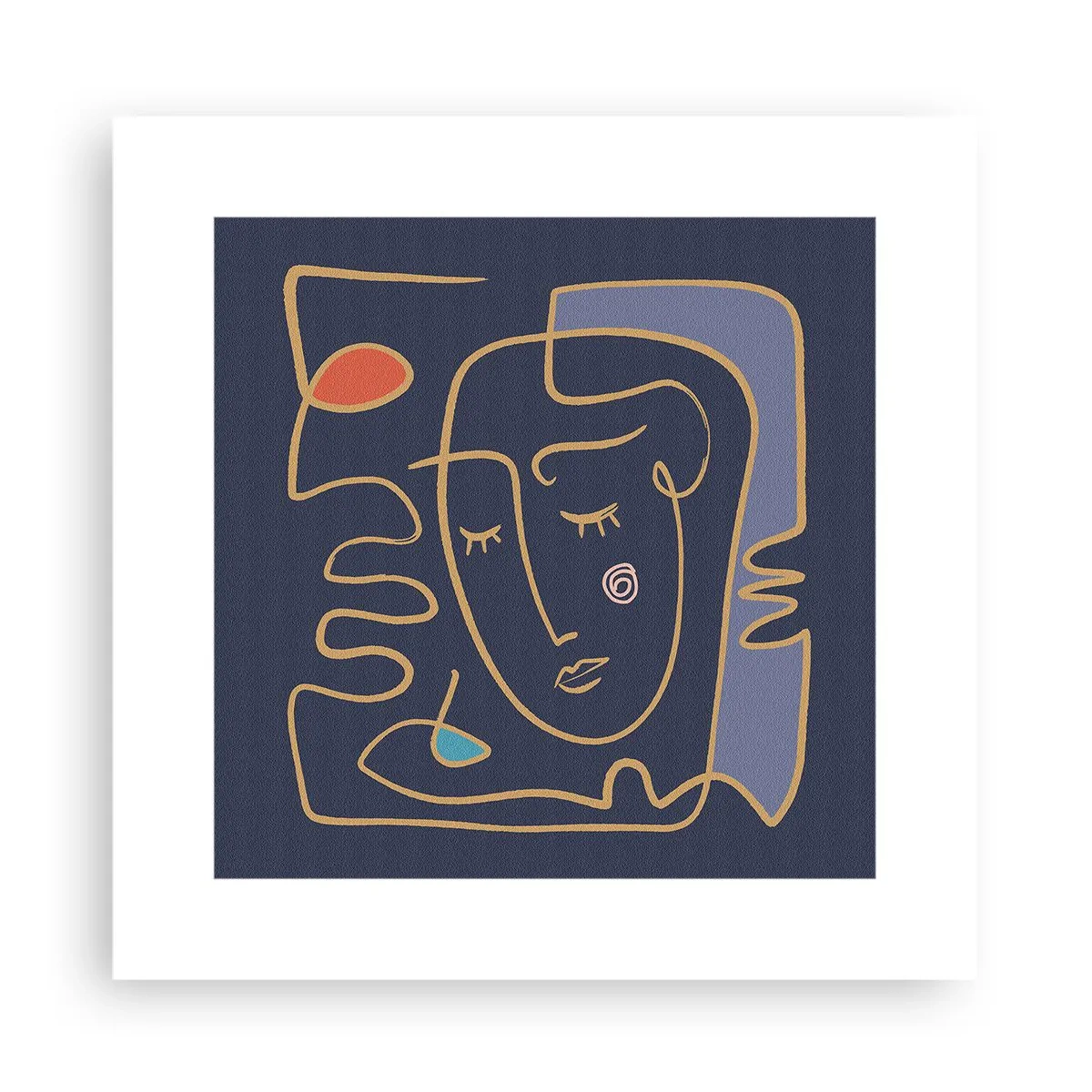 Poster - In nadenken - 30x30 cm